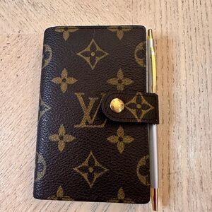 Louis Vuitton vintage monogram mini Agenda Cover with pen and matching notebooks